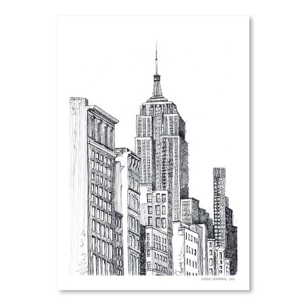 Americanflat Minimalist Modern New York By Claudia Libenberg Poster Art Print