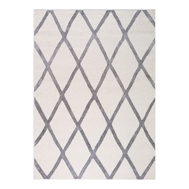 Concord Global Charlotte Collection Diamond Decorative Area Rug