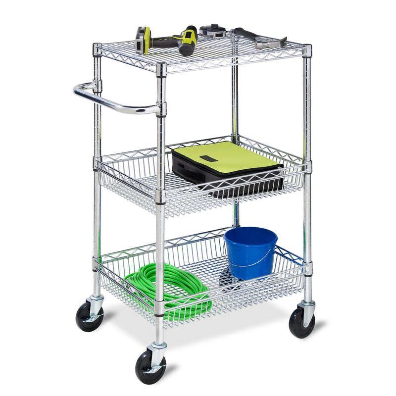 Honey-Can-Do 40 in. H X 18 in. W X 24 in. D Utility Cart