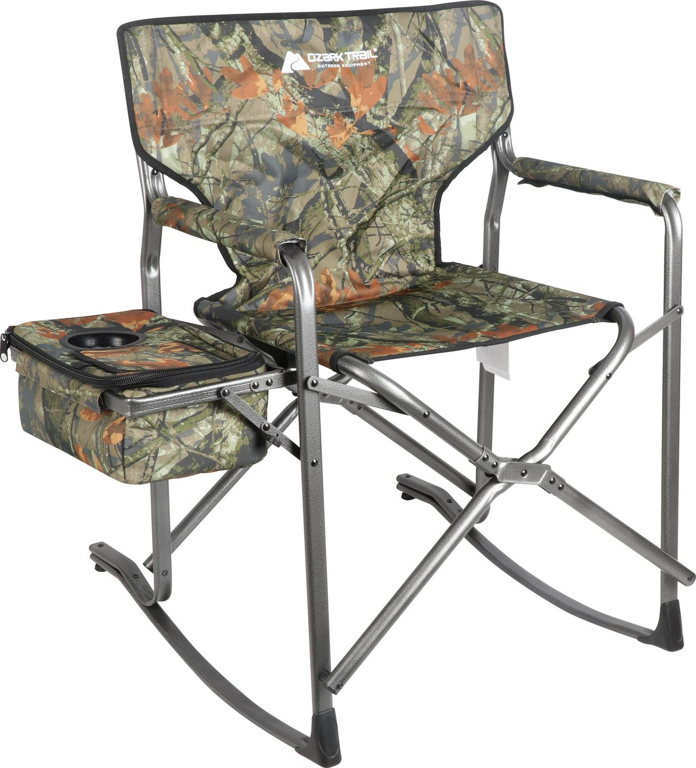 Ozark Trail Camping Director Rocking Chair， Camouflage