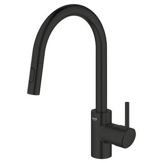 GROHE Concetto Single-Handle Pull-Out Sprayer Kitchen Faucet 1.75 GPM in Matte Black 326652433