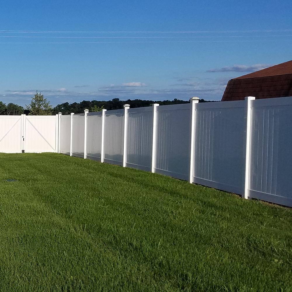 Weatherables 5 in. x 5 in. x 8 ft. White Vinyl Fence Blank Post LWPT-BLANK-5X96