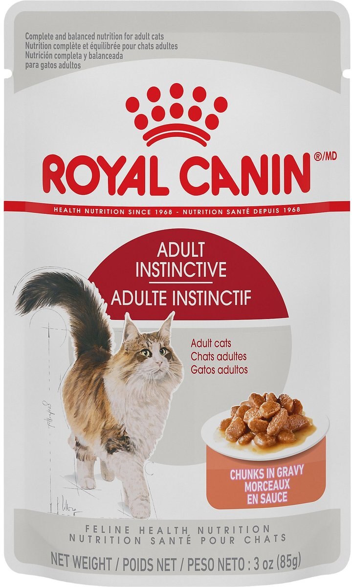 Royal Canin Adult Instinctive Chunks in Gravy Cat Food Pouches