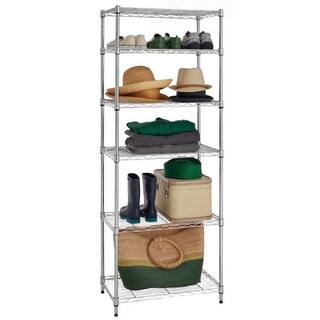 HDX 6-Tier Steel Wire Shelving Unit in Chrome (24 in. W x 60 in. H x 14 in. D) HD142460-6MCPS