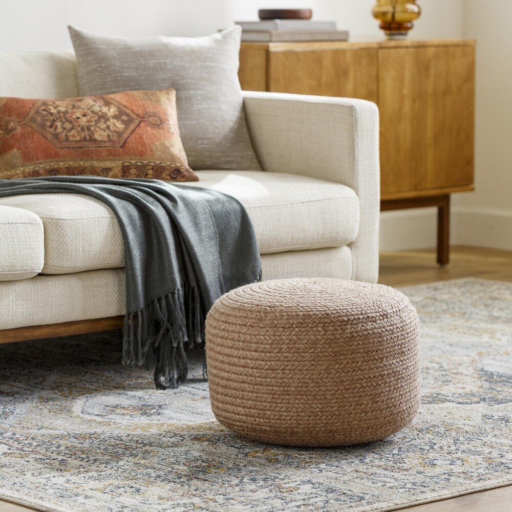 Artistic Weavers Entwined Modern   Contemporary Solid Color Pouf