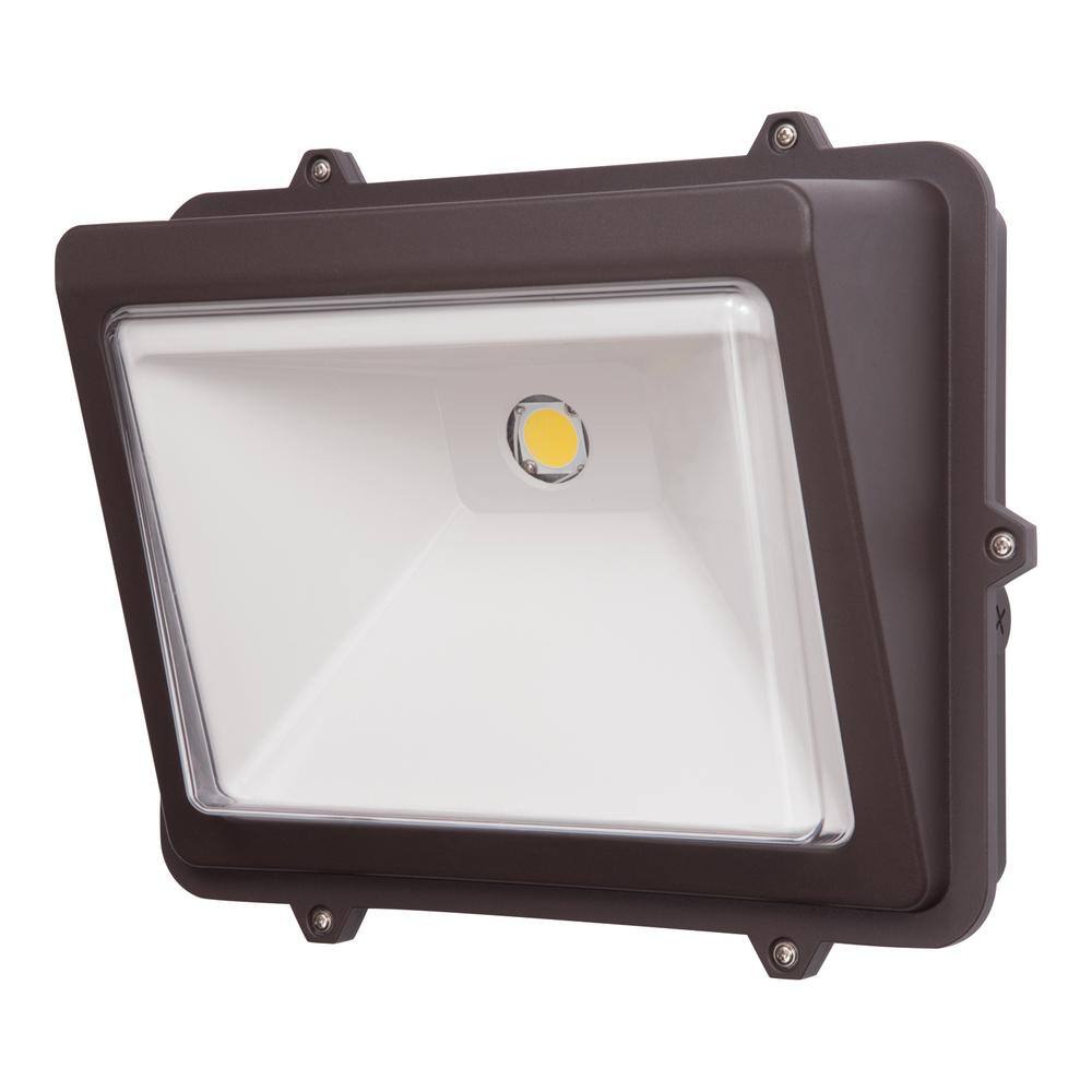 Halo WP 50-Watt Equivalent Integrated LED Bronze Switch Controlled Wall Pack Light 5000K WP5550LBZ