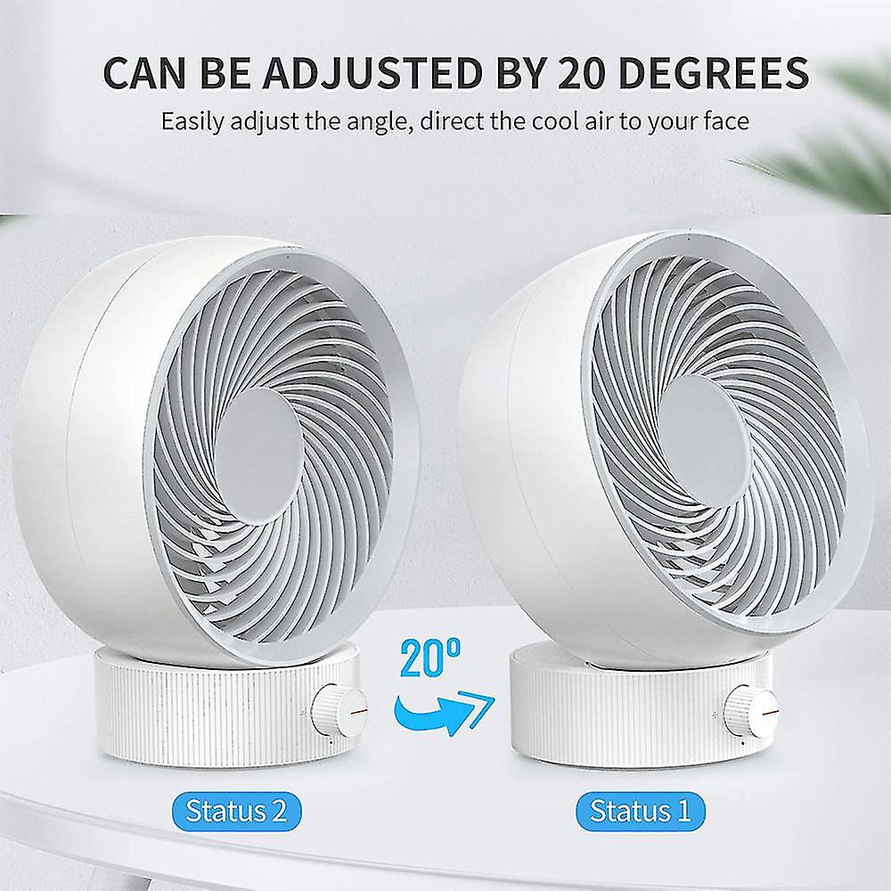 Battery Operated Fan， Usb Fan Small Desk Quiet Rechargeable Portable