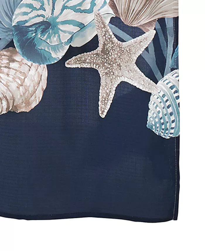 Avanti Blue Lagoon Ombre Seashells Shower Curtain 72 x 72