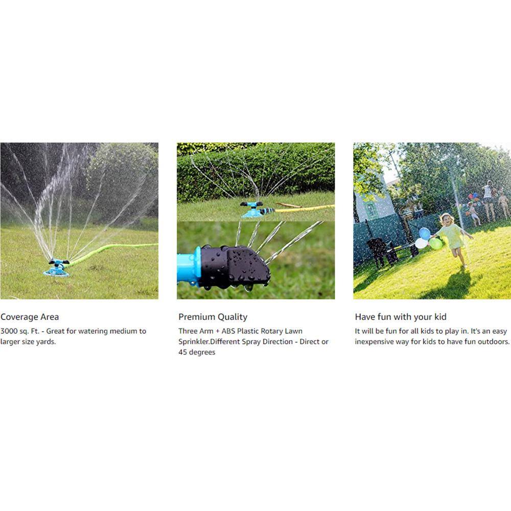 Lawn Sprinkler Automatic Garden Sprinkler 3000 Square Feet Coverage Rotates 360-Degrees B01H1VUN8Y