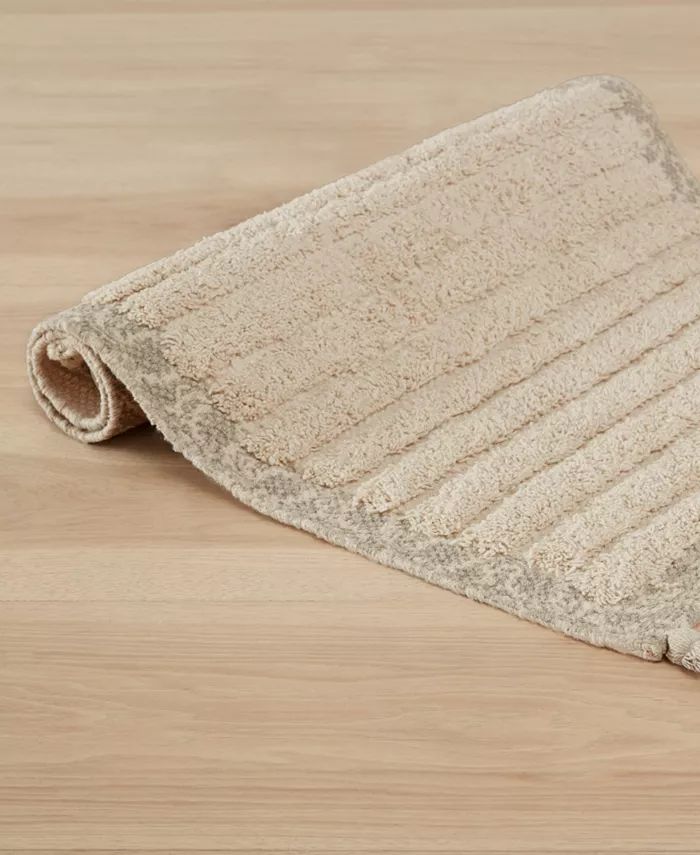 Lucky Brand Overtufted Cotton Fringe Bath Rug 17 x 32