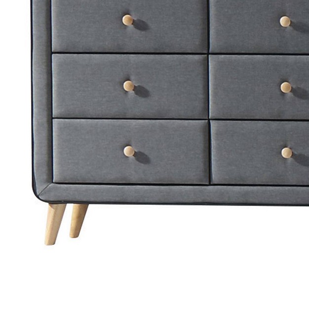 Valda Dresser Light Gray Fabric Acme Furniture