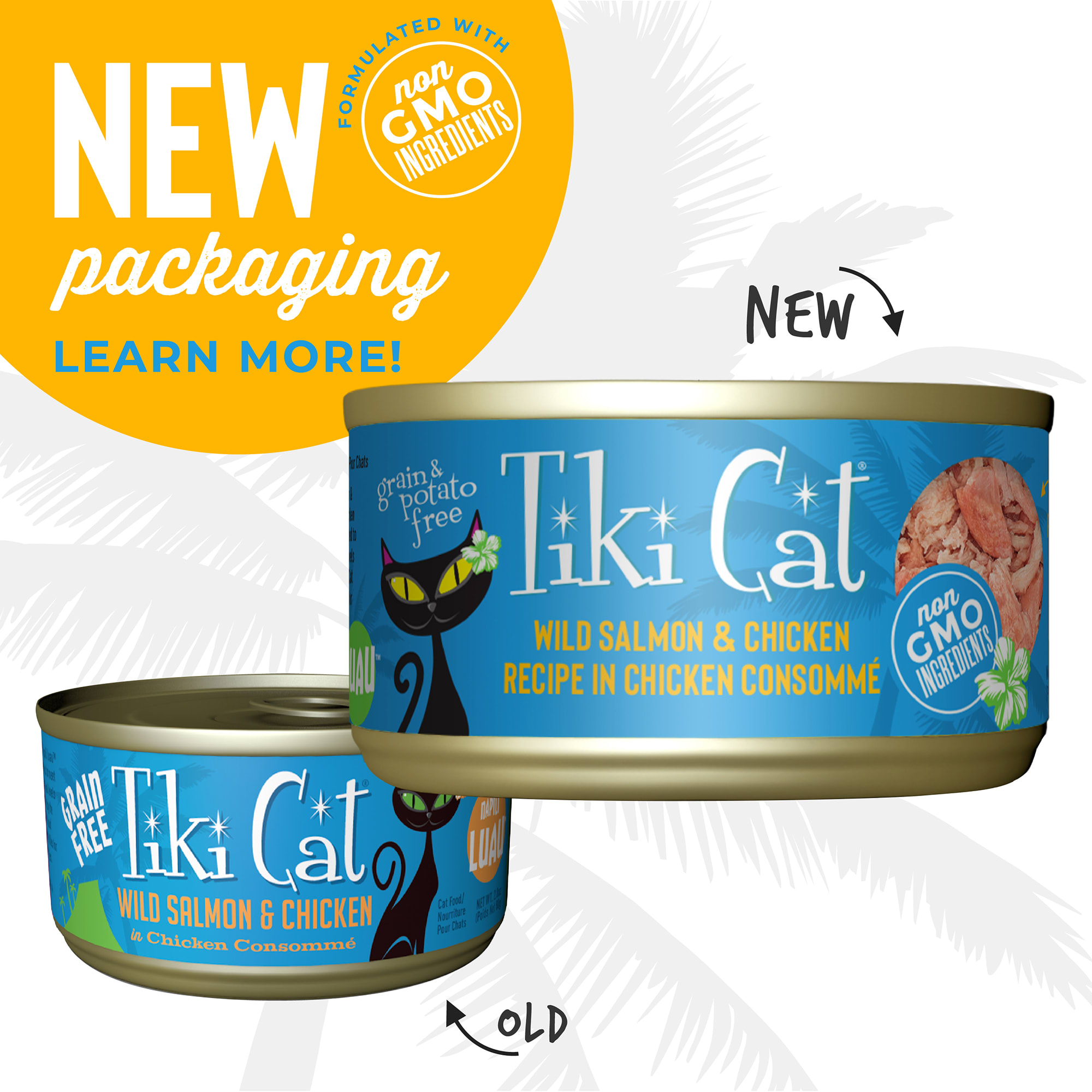 Tiki Cat Napili Luau Salmon Chicken Wet Cat Food， 6 oz.， Case of 8