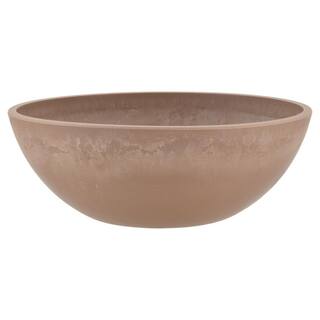 Arcadia Garden Products Garden Bowl 12 in. x 4-12 in. Taupe PSW Pot M30TP