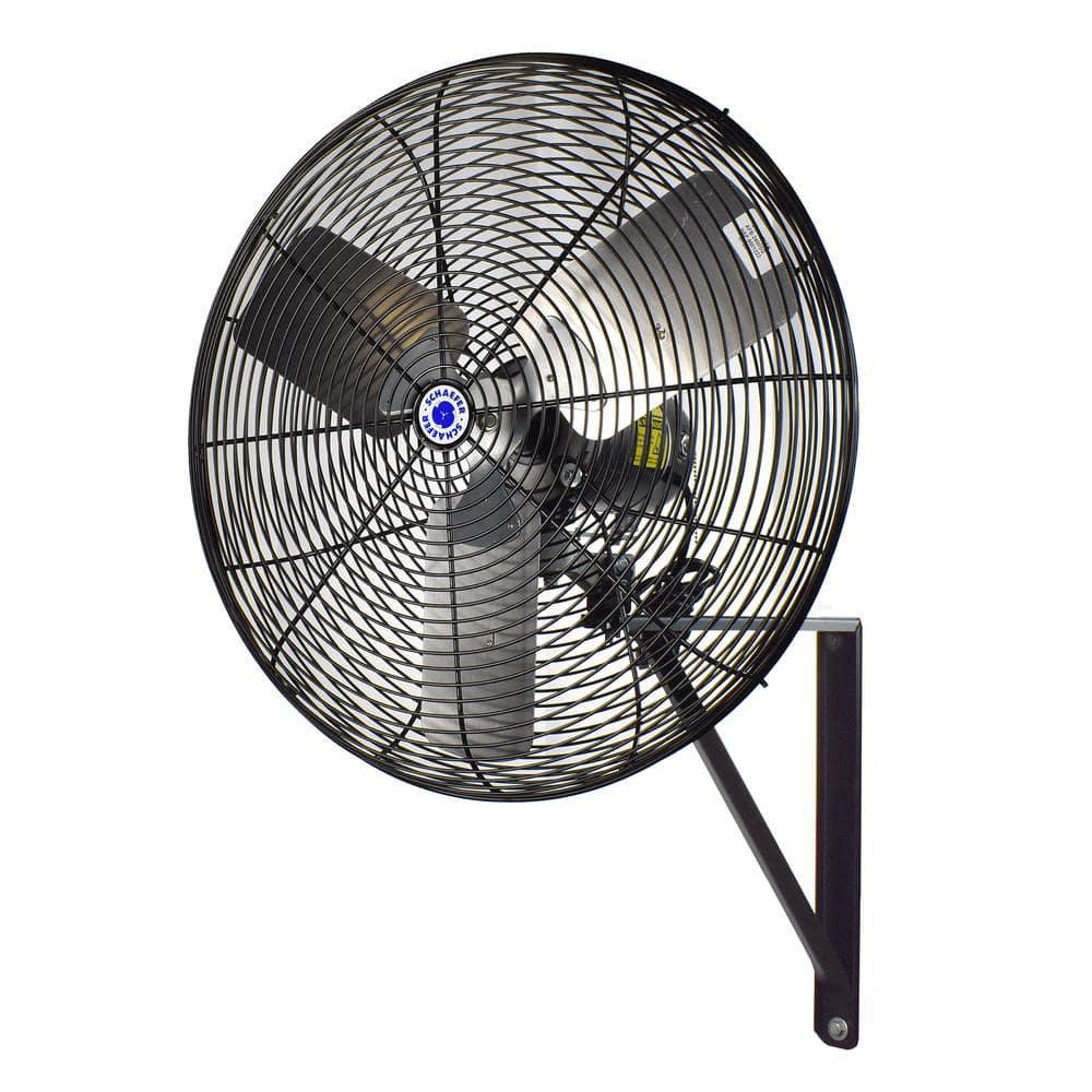 Schaefer 24 in Black Oscillating Wall Mounted Fan