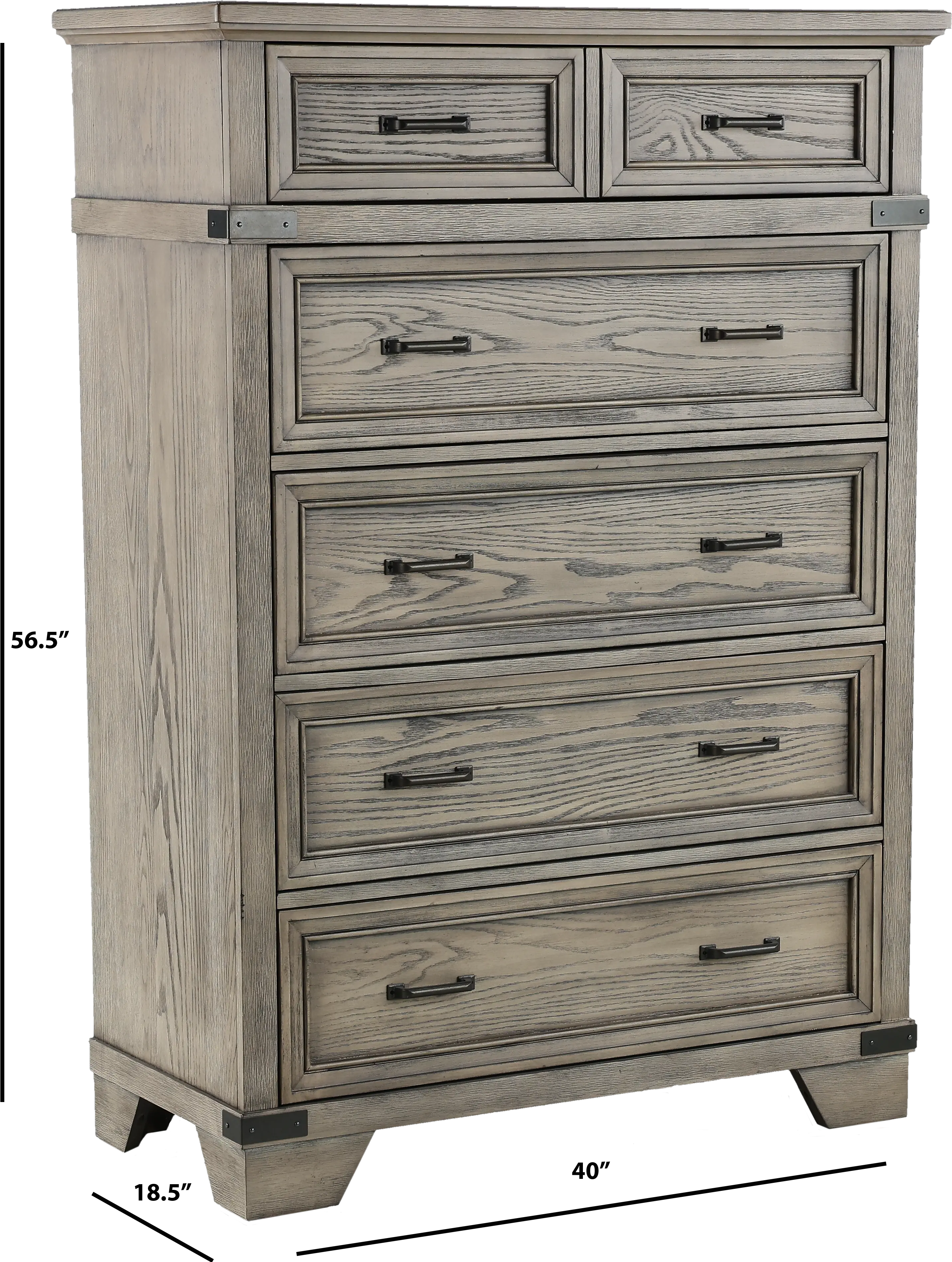 Forge Pewter Gray Chest of Drawers