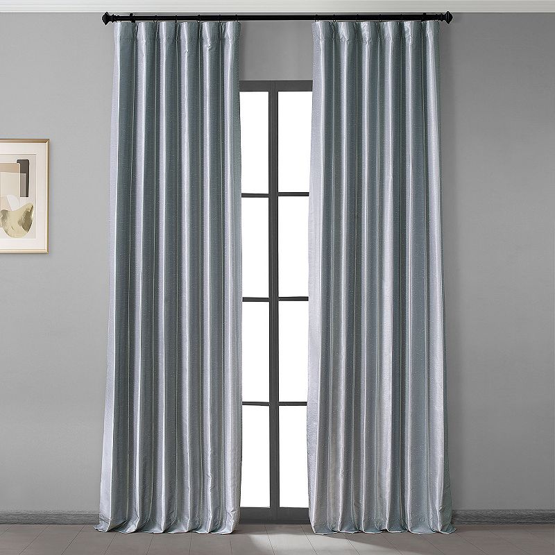 EFF Blackout 1-Panel Vintage Dupioni Hotel Curtain