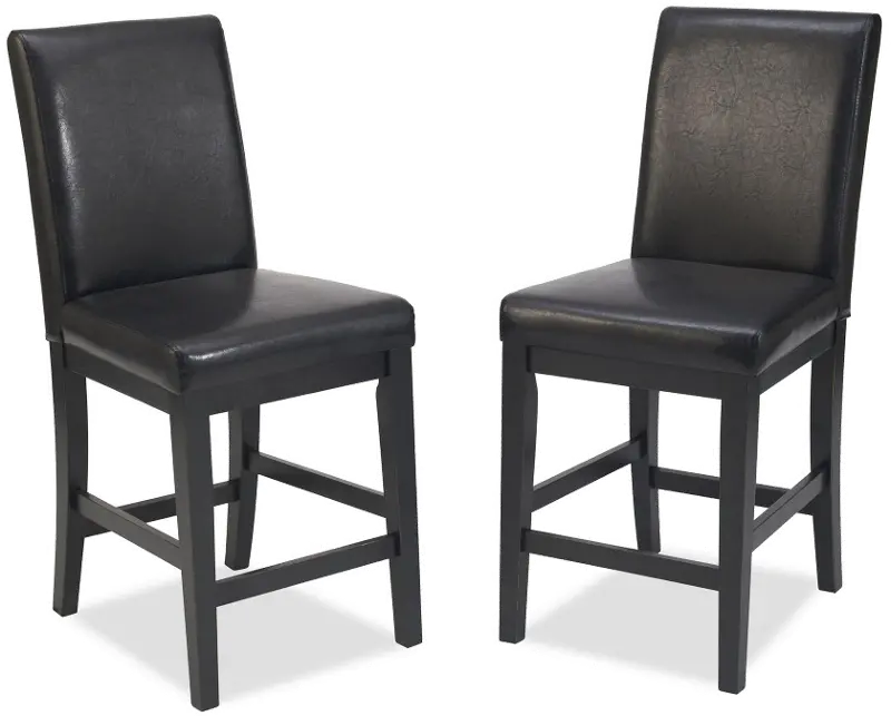 Nantucket Black Counter Stools， Set of 2