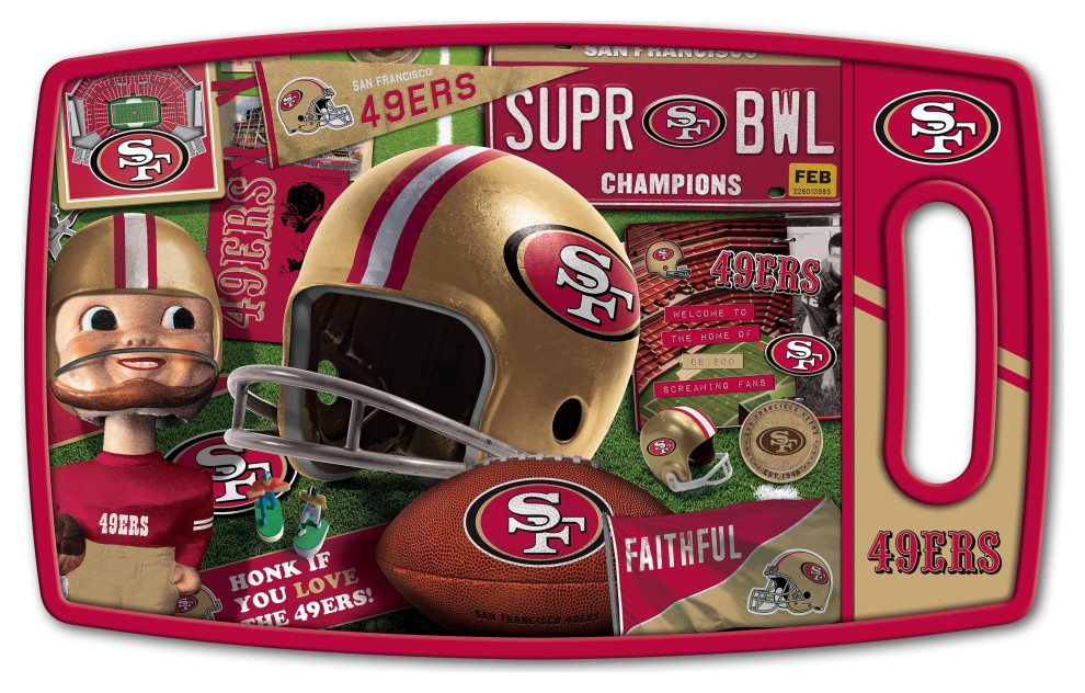 San Francisco 49ers Retro Series Cutting Board   Traditional   Cutting Boards   by StadiumView Products  Houzz