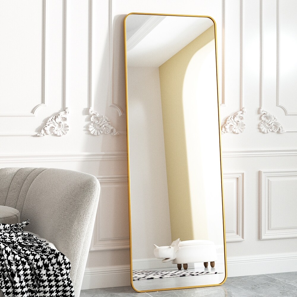 64 x 21 Full Length Floor Mirror with Rounded Corners
