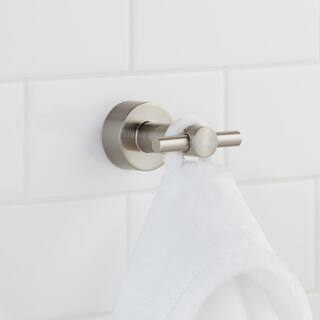 Glacier Bay Innburg Double Robe Hook in Brushed Nickel BD641000BN