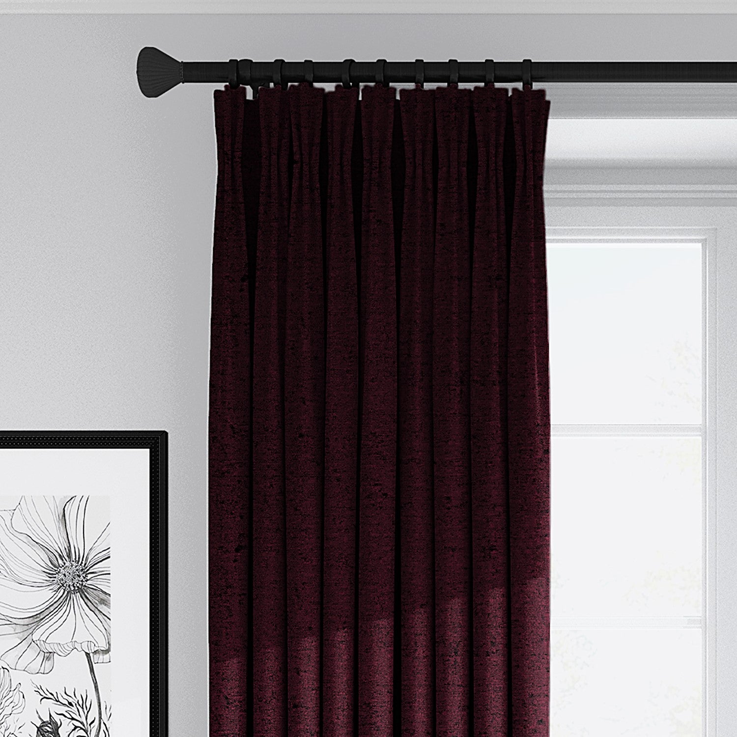 Juno Velvet Bordeaux Drapery