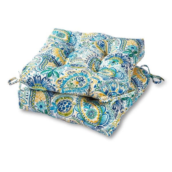 Zaragosa 20-inch Paisley Patio Chair Cushion (Set of 2) by Havenside Home - 20l x 20w