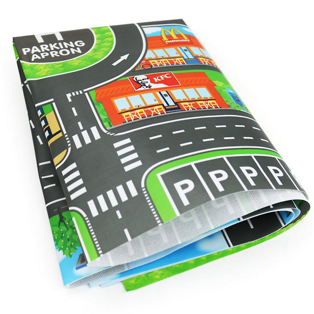 Children's Toy Car City Parking Scene Map