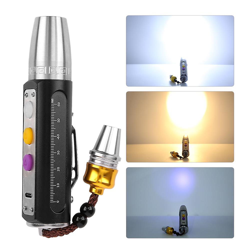 365nm Uv Flashlight， Ultraviolet Flashlight Led Portable Small Caliber Handheld Torch Detector For Professional Jade And Amber Appraisal 3 Led Light W