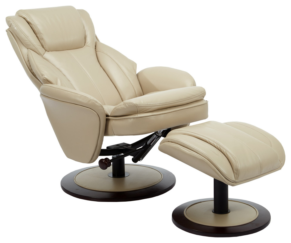 Nova Recliner and Ottoman in Cobblestone Air Leather   Contemporary   Recliner Chairs   by Progressive Furniture  Houzz