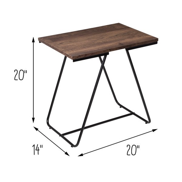 Square Side Table， Black