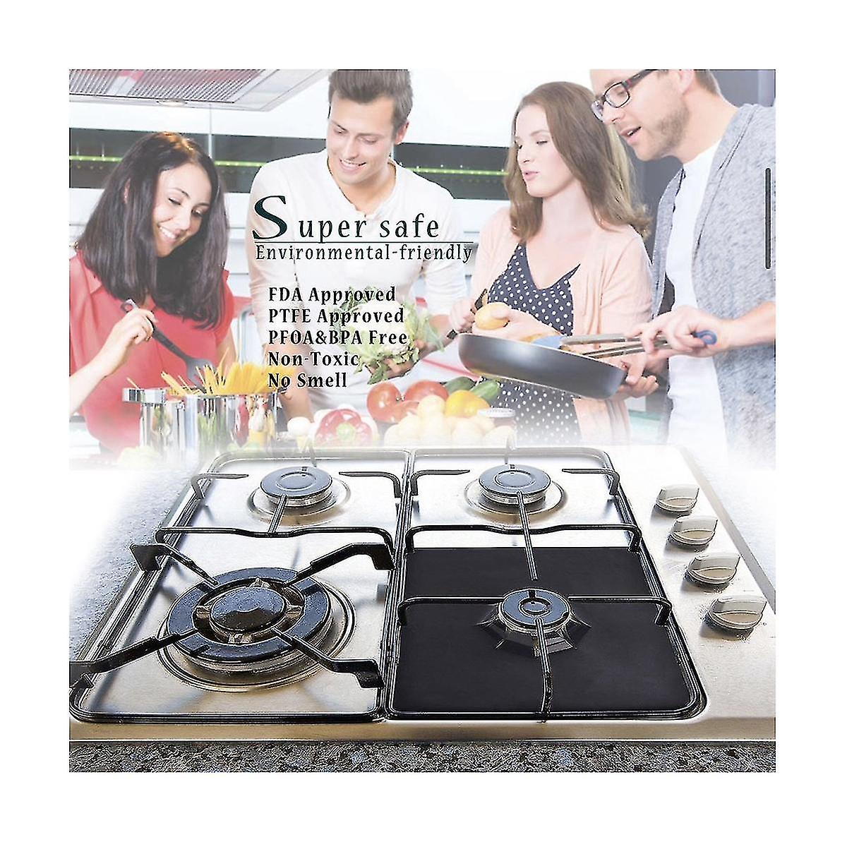 15pcs Gas Stove Protectors Cooker Cover Liner Clean Mat Pad Gas Stove Stovetop Protector，silver