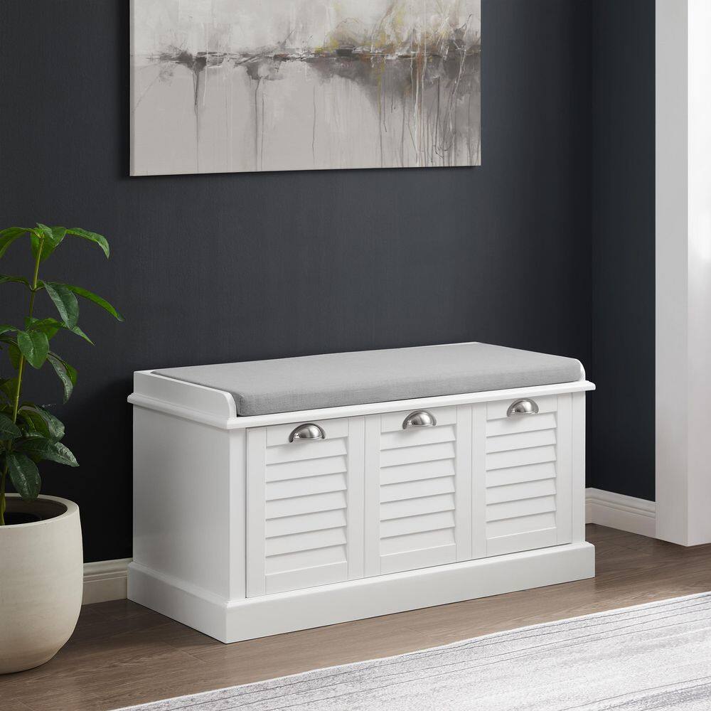 CROSLEY FURNITURE Ellison White Storage Bench CF6041-WH