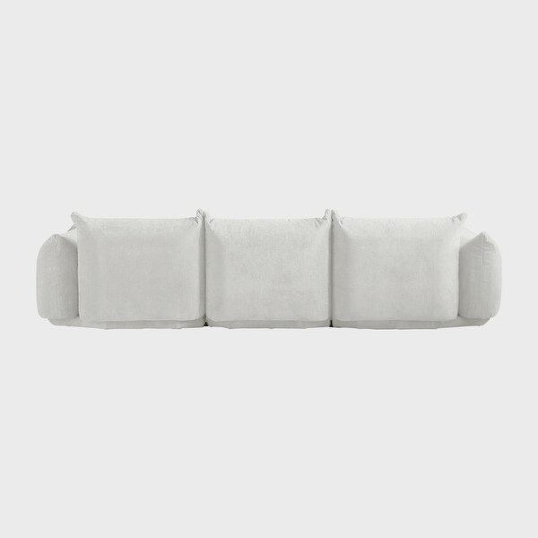 3-Seats Sectional Sofa Chenille Fabric Sofa Lounge Couch