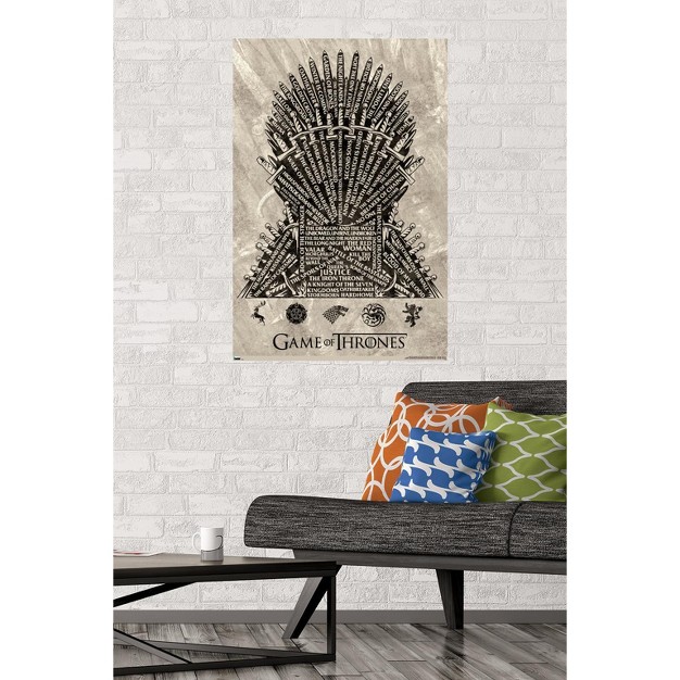 Trends International Game Of Thrones Iron Throne Unframed Wall Poster Prints