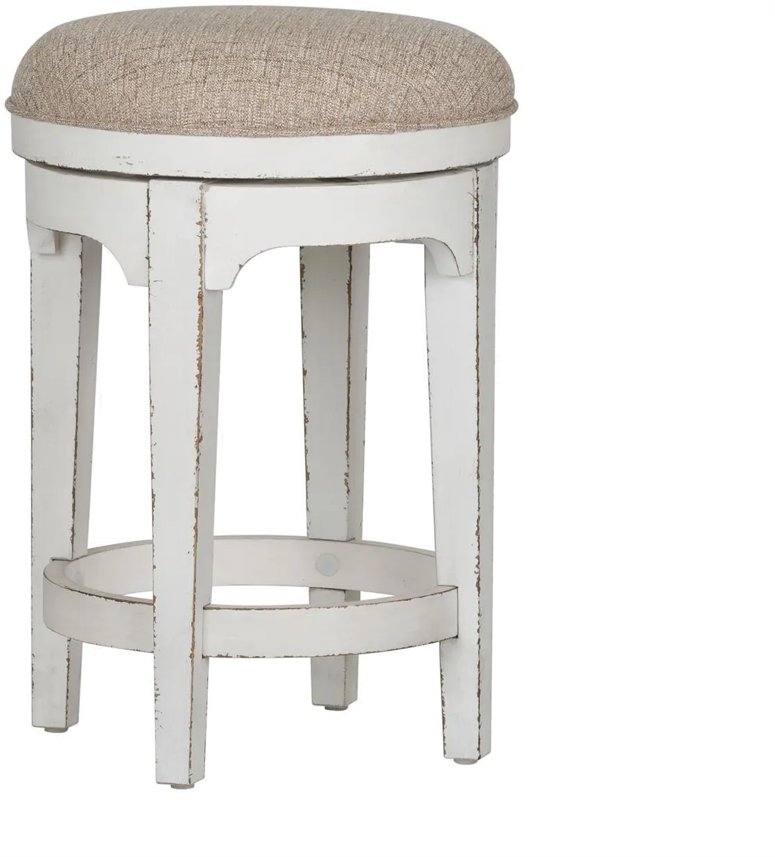 Magnolia Manor Antique White Swivel Counter Height Stool