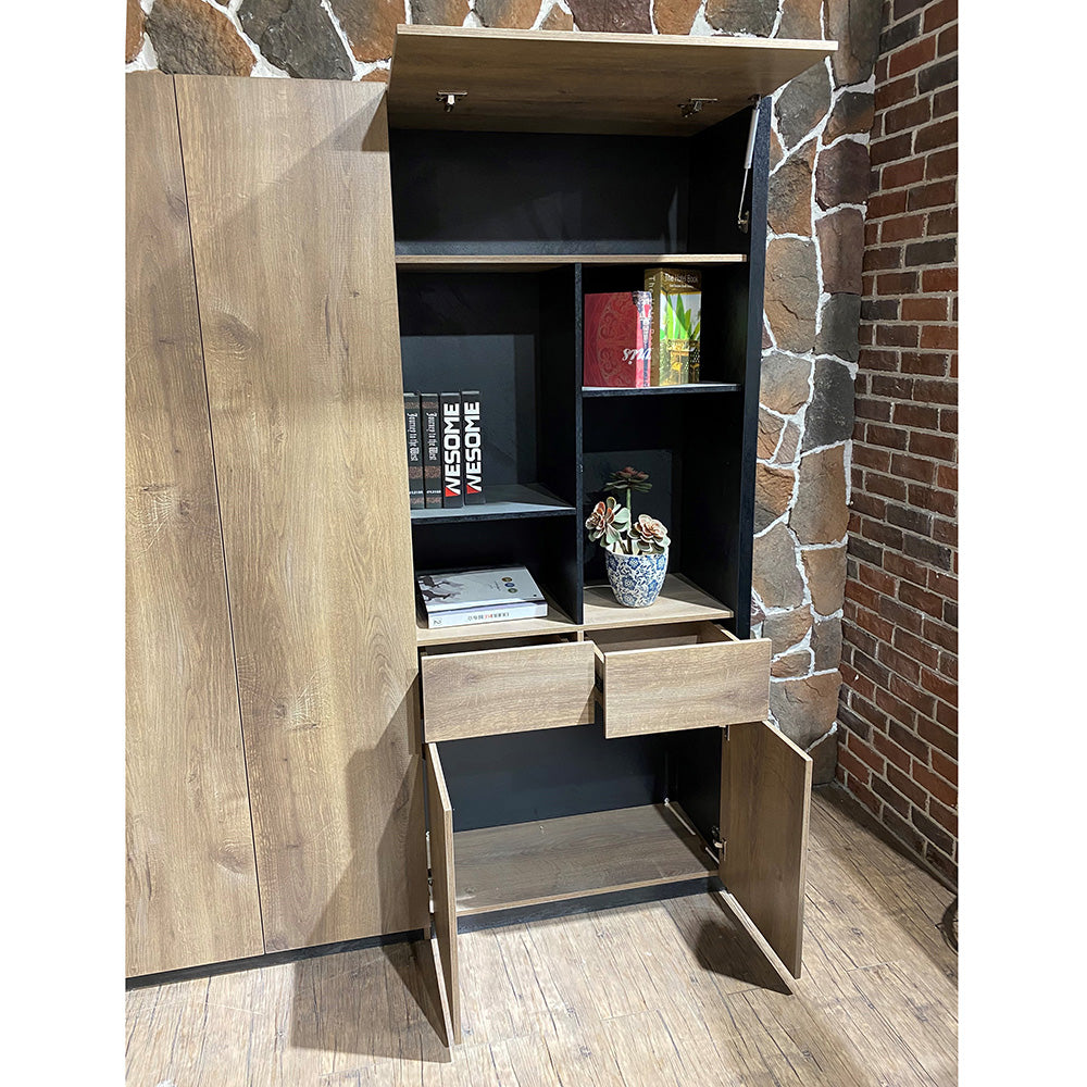 EASTON Display Unit 3.2M - Warm Oak & Black