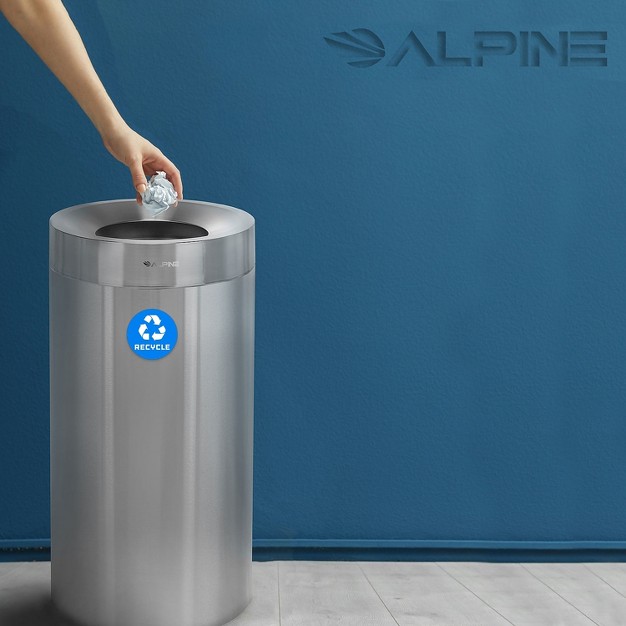 Alpine Single stream Recycling Station 27 Gallon Stainless Steel alp475 27 r