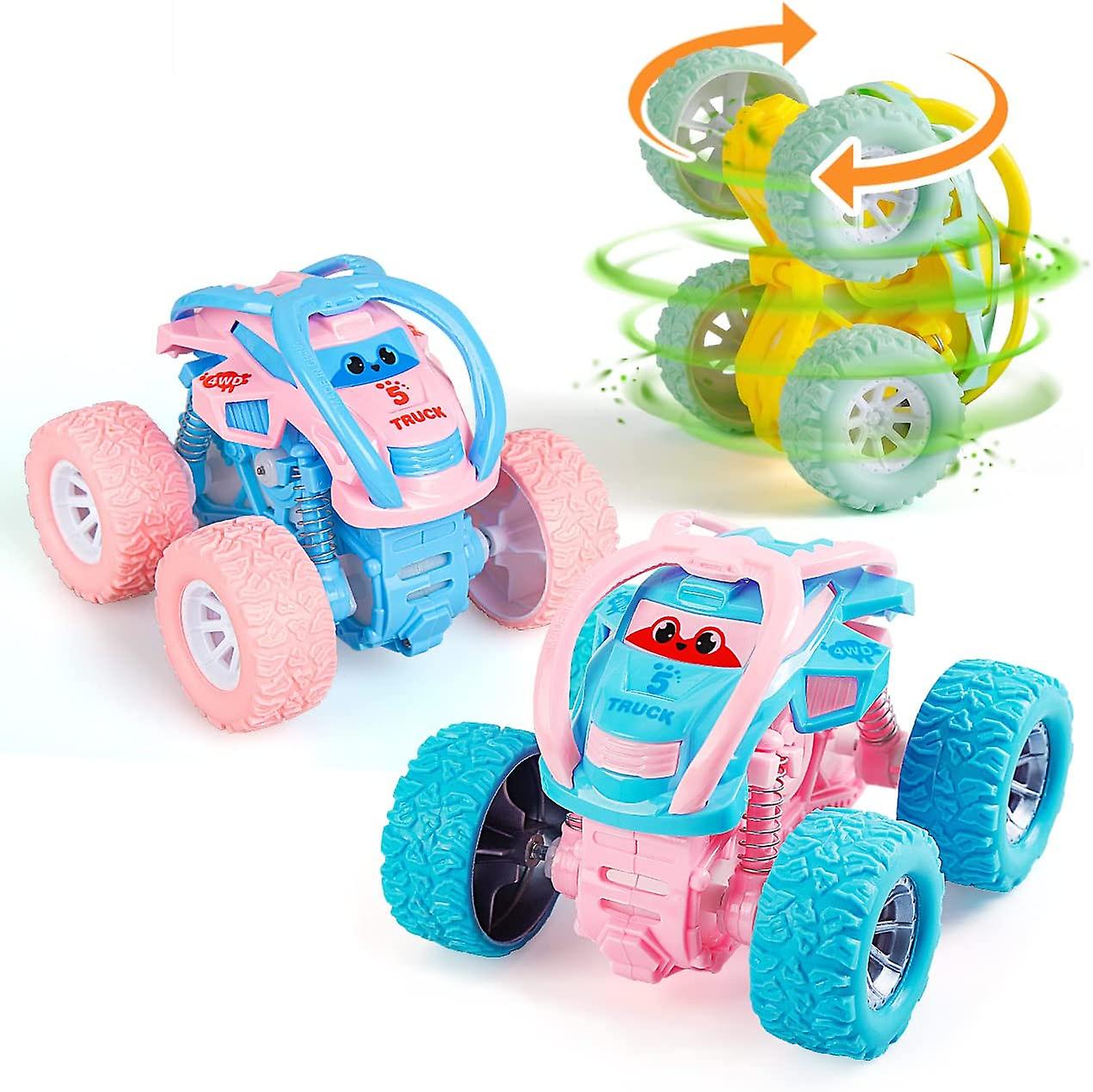 Baicccf Toddler Girls Toys For 2 3 4 Year Old Girl Gifts， Push and Go Inertia Friction Cars 360 Rotation Kids Toy Cars， Toddler Toys 2 3 4 Years Girls，