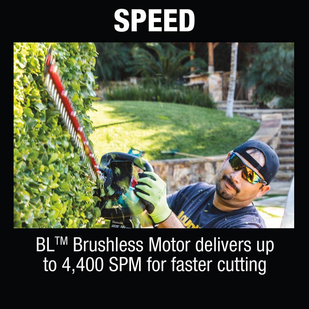 Makita 18V LXT Lithium-Ion Brushless Cordless 30 in. Hedge Trimmer Kit (5.0Ah) XHU08T