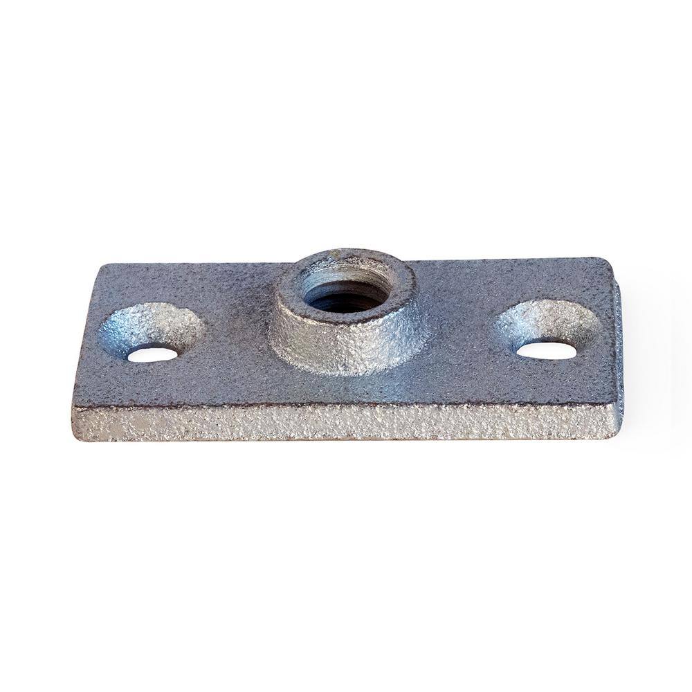 The Plumber's Choice Rod Hanger Plate in Galvanized Iron for 0 .5 in. Threaded Rod 12CLFG-N