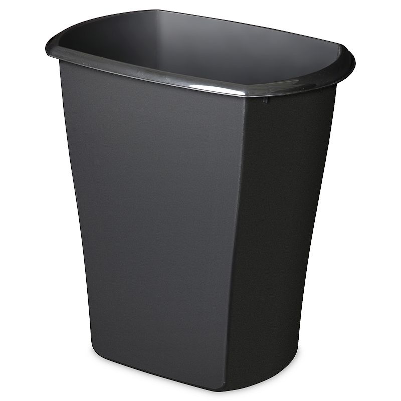 Sterilite 10519006 3 Gallon Ultra Plastic Wastebasket Trash Can， Black (6 Pack)