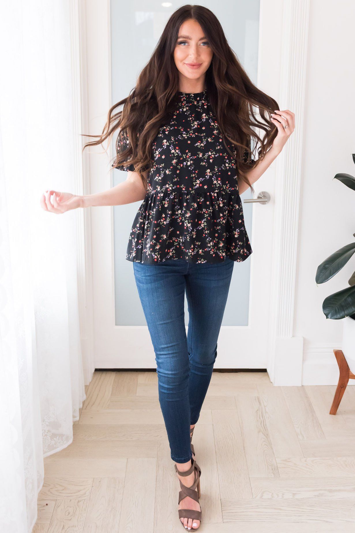 Forever Floral Modest Blouse