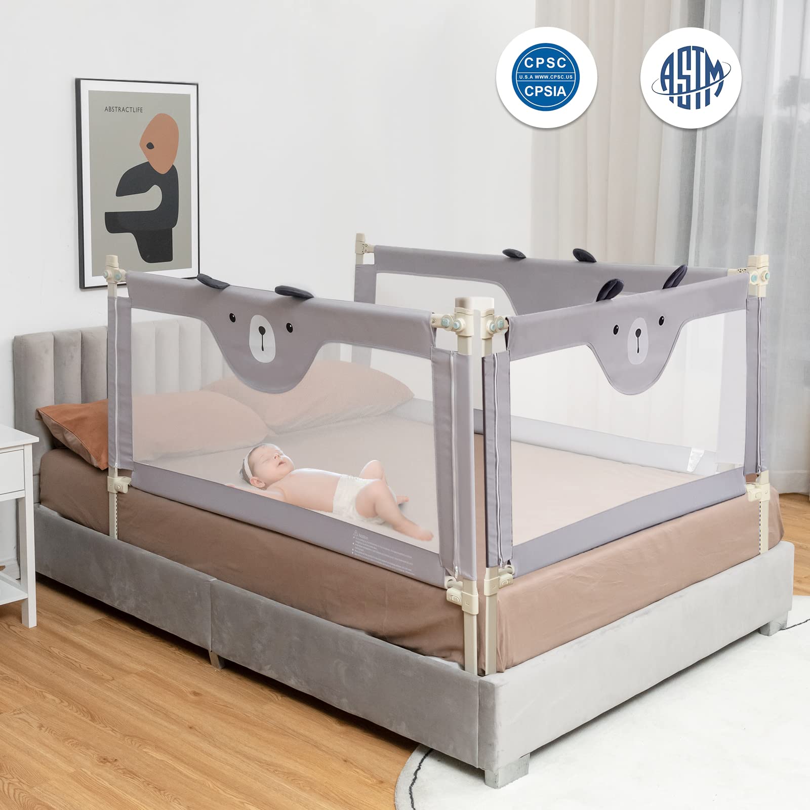 BABY JOY Bed Rail for Toddlers, 57