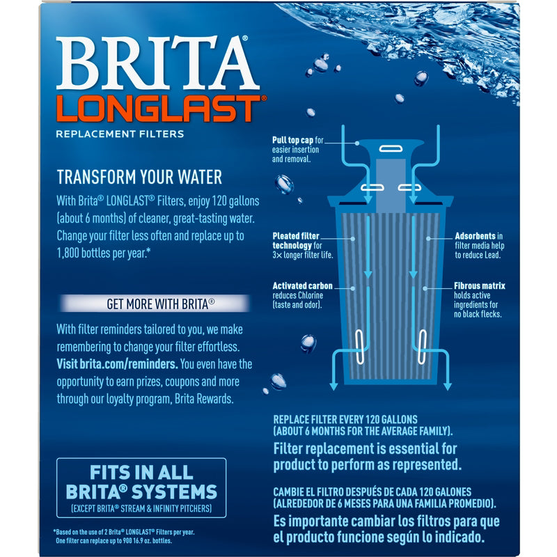 BRITA LONGLAST FLTR 2PK