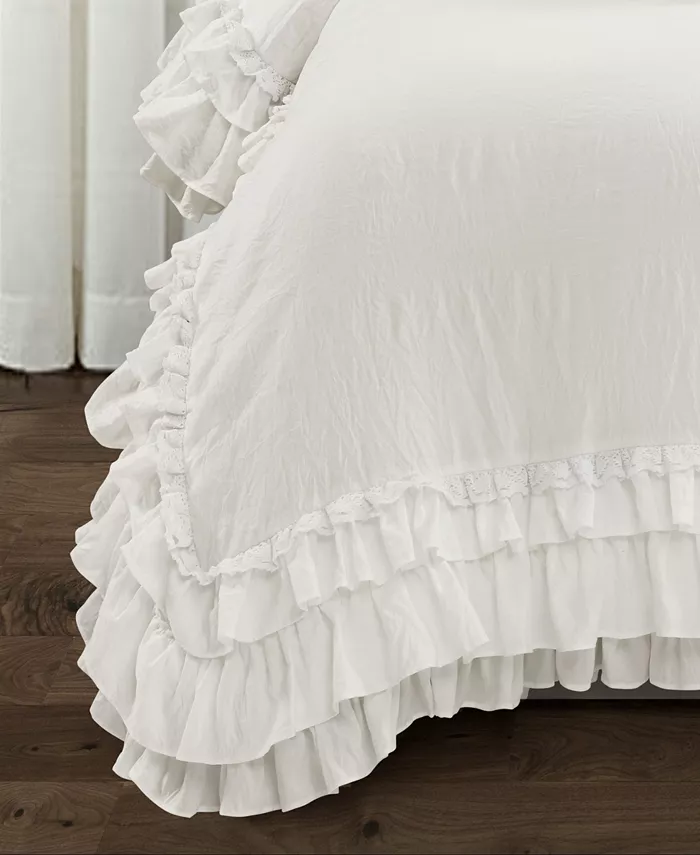 Lush Dandeacute;cor Ella Ruffle Lace 2-Piece Twin XL Comforter Set