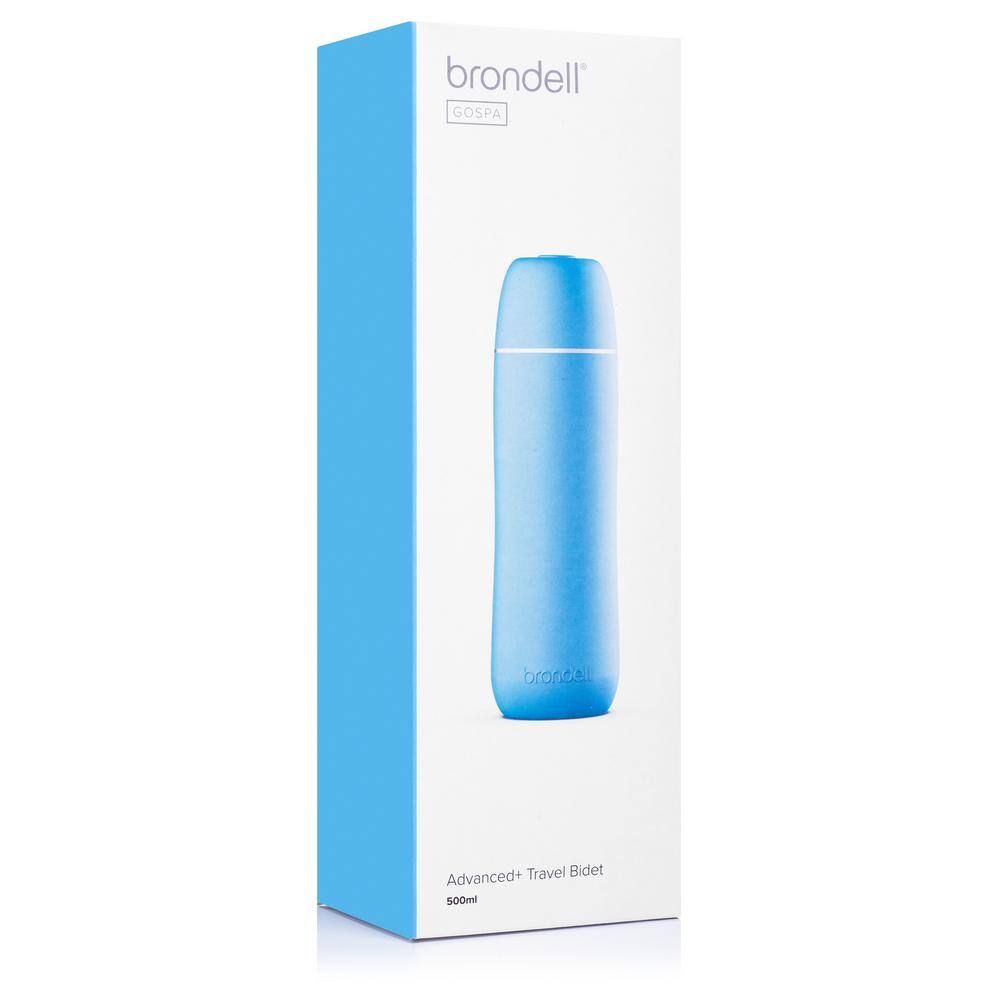 Brondell GoSpa Advanced Portable Travel Bidet with Retractable Nozzle 500 ml in Blue GS-85BLU