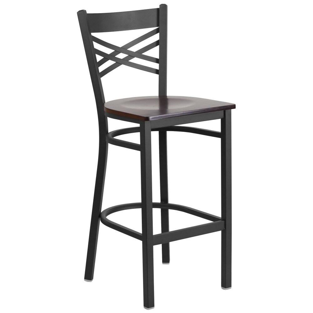 2 Pack ''X'' Back Metal Restaurant Barstool   17\