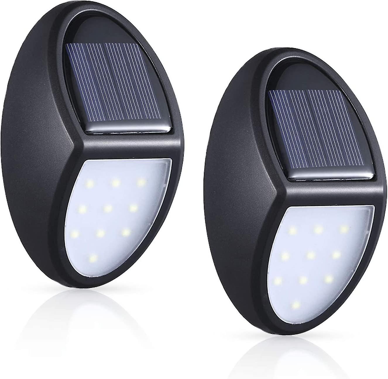 2 Pack Solar Wall Light Waterproof Ip65 With Twilight Sensor