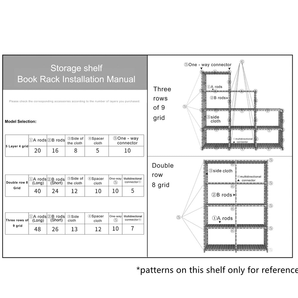 4/8/9 Cubes Organizer Book Shelf Office Storage Bookcase DIY Cabinet