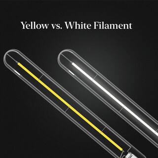 Feit Electric 60-Watt Equivalent T10XL Straight White Thin Filament Clear LED Light Bulb Soft White 2700K T10XL60S1927CAWFHDRP